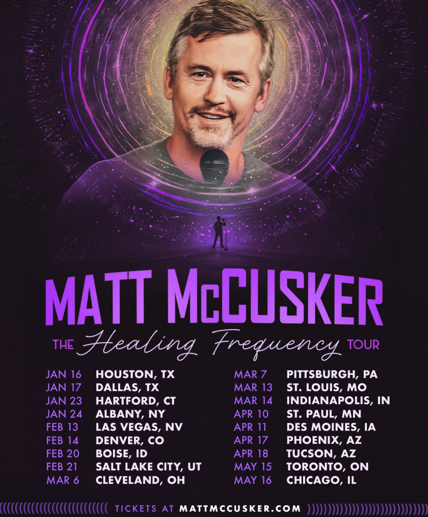 Matt McCusker The Healing Frequency Tour Poster 2026